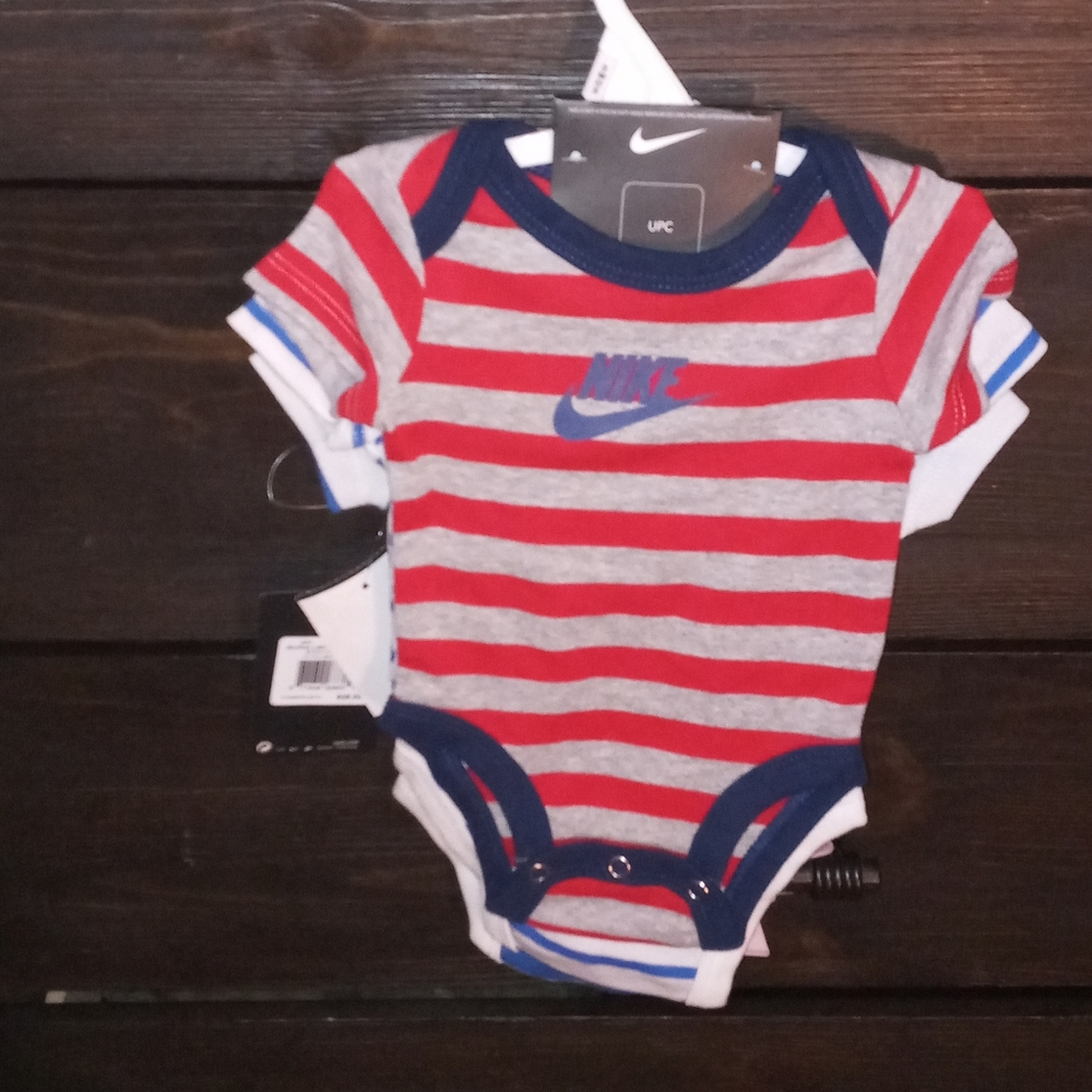 3 Piece Nike Striped Onsies
